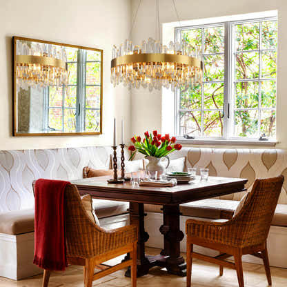 Stellara Crystal Strip Round Chandelier 24"D