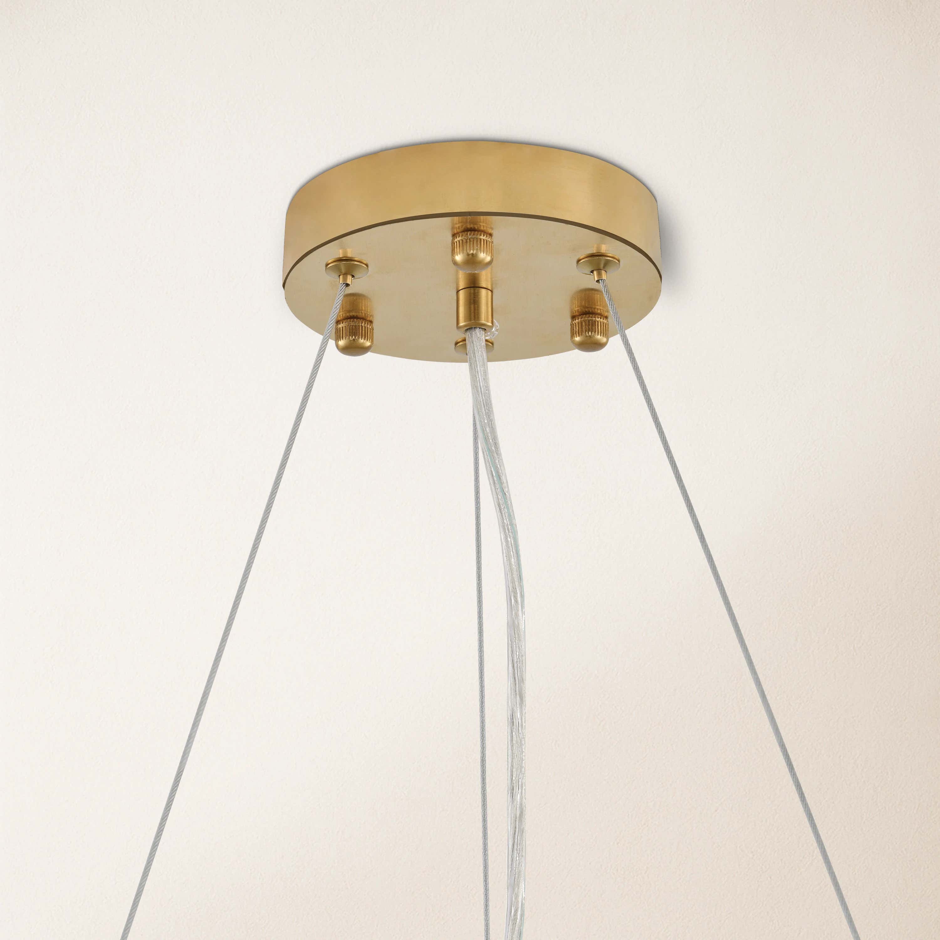 Stellara Crystal Strip Round Chandelier 24"D