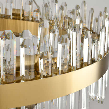 Stellara Crystal Strip Round Chandelier 24"D