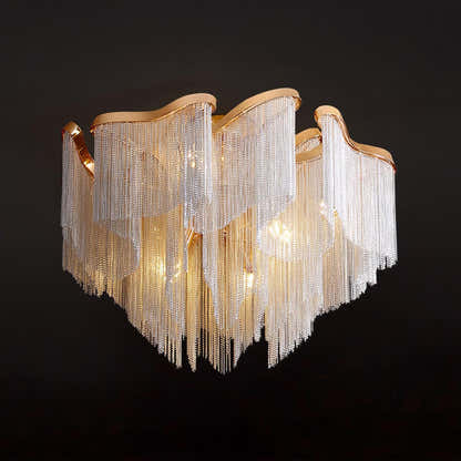Teresa Cadena Chain Tassel Flush Mount 31"W