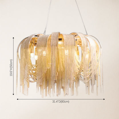 Teresa  Cadena Chain Tassel Modern Chandelier 31" D