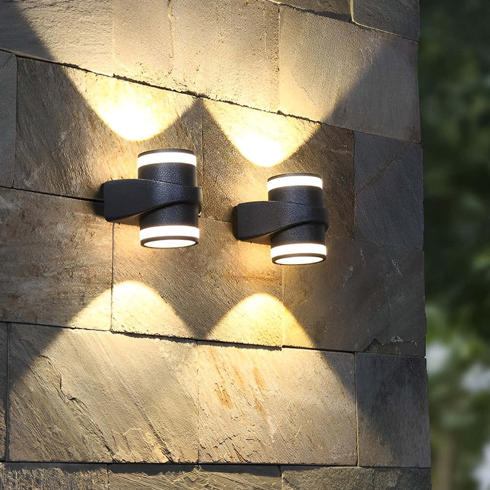 Aegisgleam Round Up Down Outdoor Wall Light