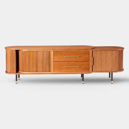 Ewan Oak Extendable Media Console 79" to 110"