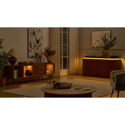 Ewan Oak Extendable Media Console 79" to 110"