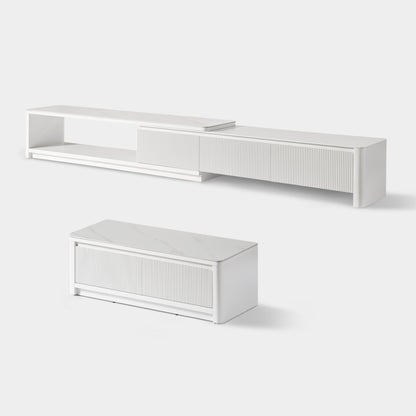 Celia Burnt Stone Media Console And Coffee Table Set