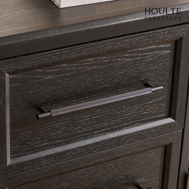 Alvar Oak Media Console and  64" Sideboard