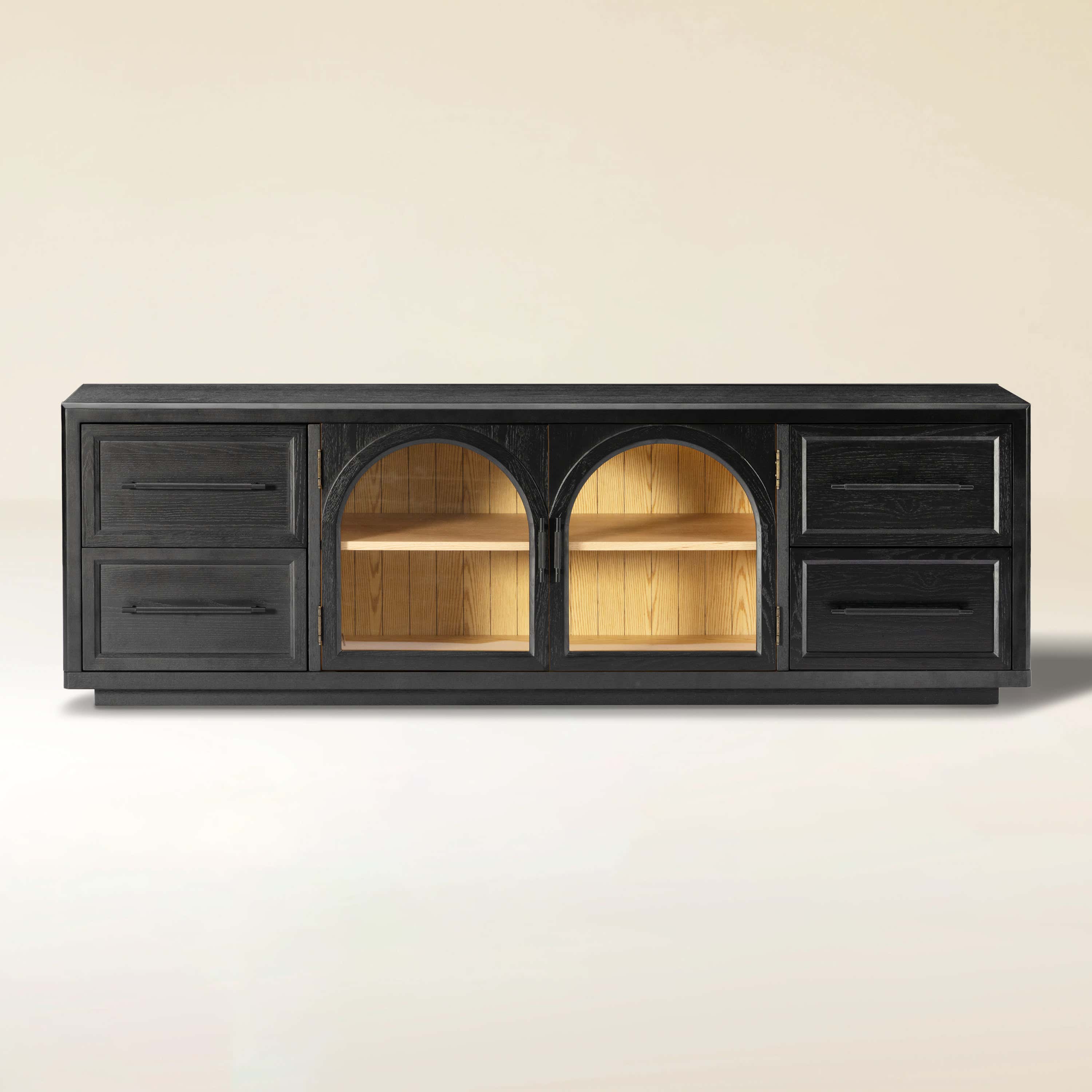 Alvar Oak Media Console 80"W