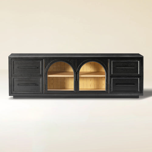 Alvar Oak Media Console 80"W