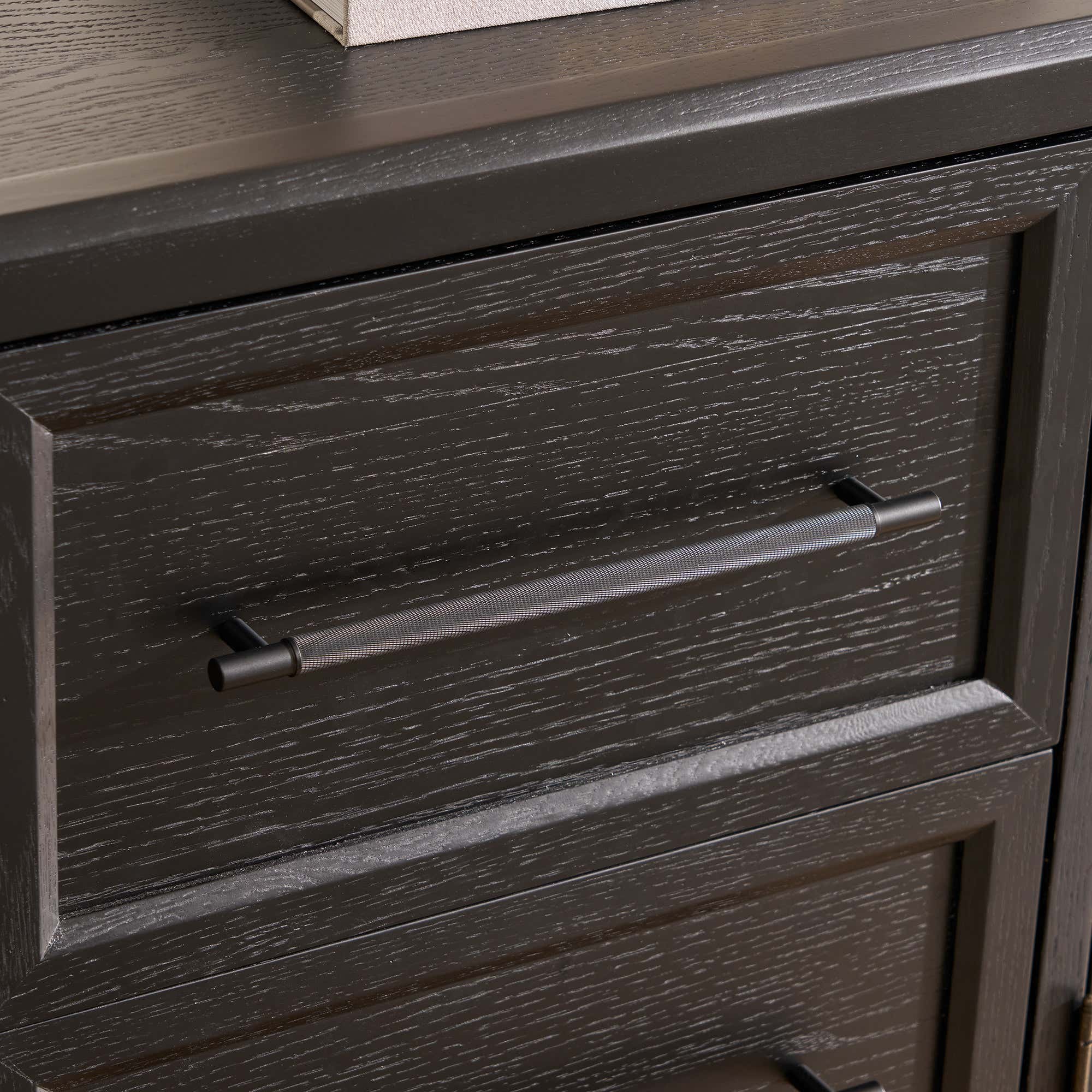 Alvar Oak Media Console and Sideboard Set