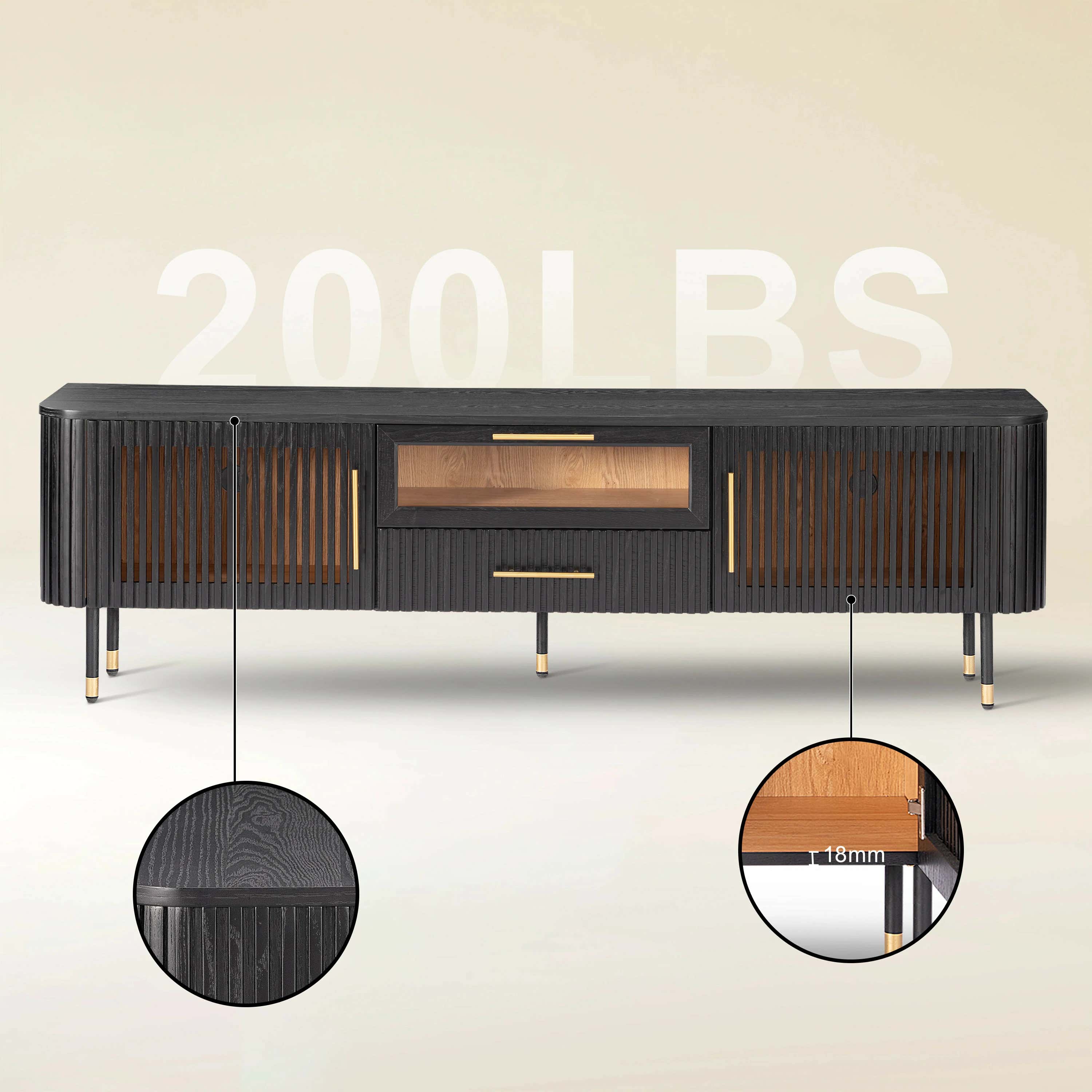 Ewan Oak Media Console 80"W