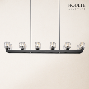 Vellum Rectangular Chandelier 59"L
