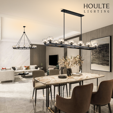 Vellum Rectangular Chandelier 59"L