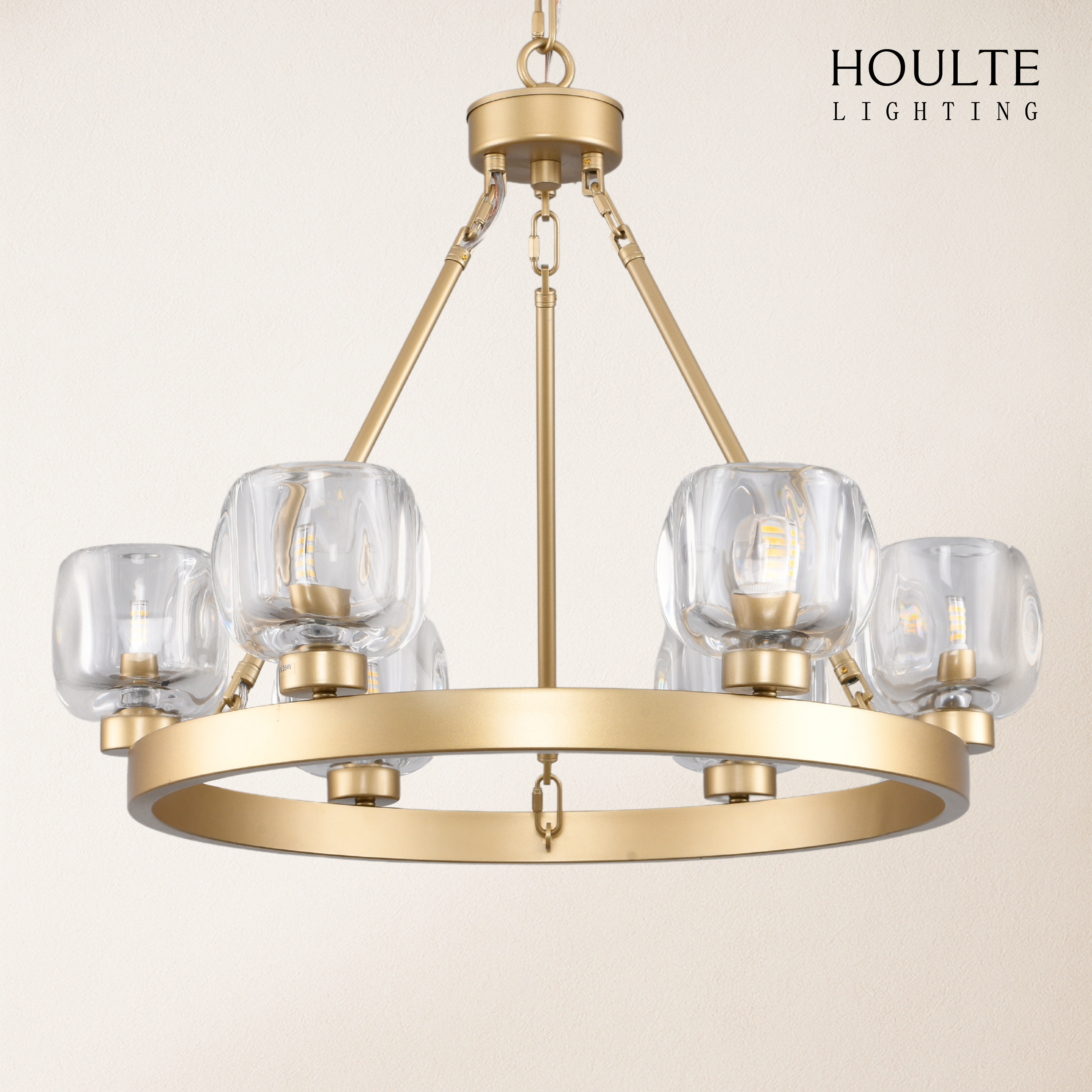 Vellum Round Chandelier 24"D