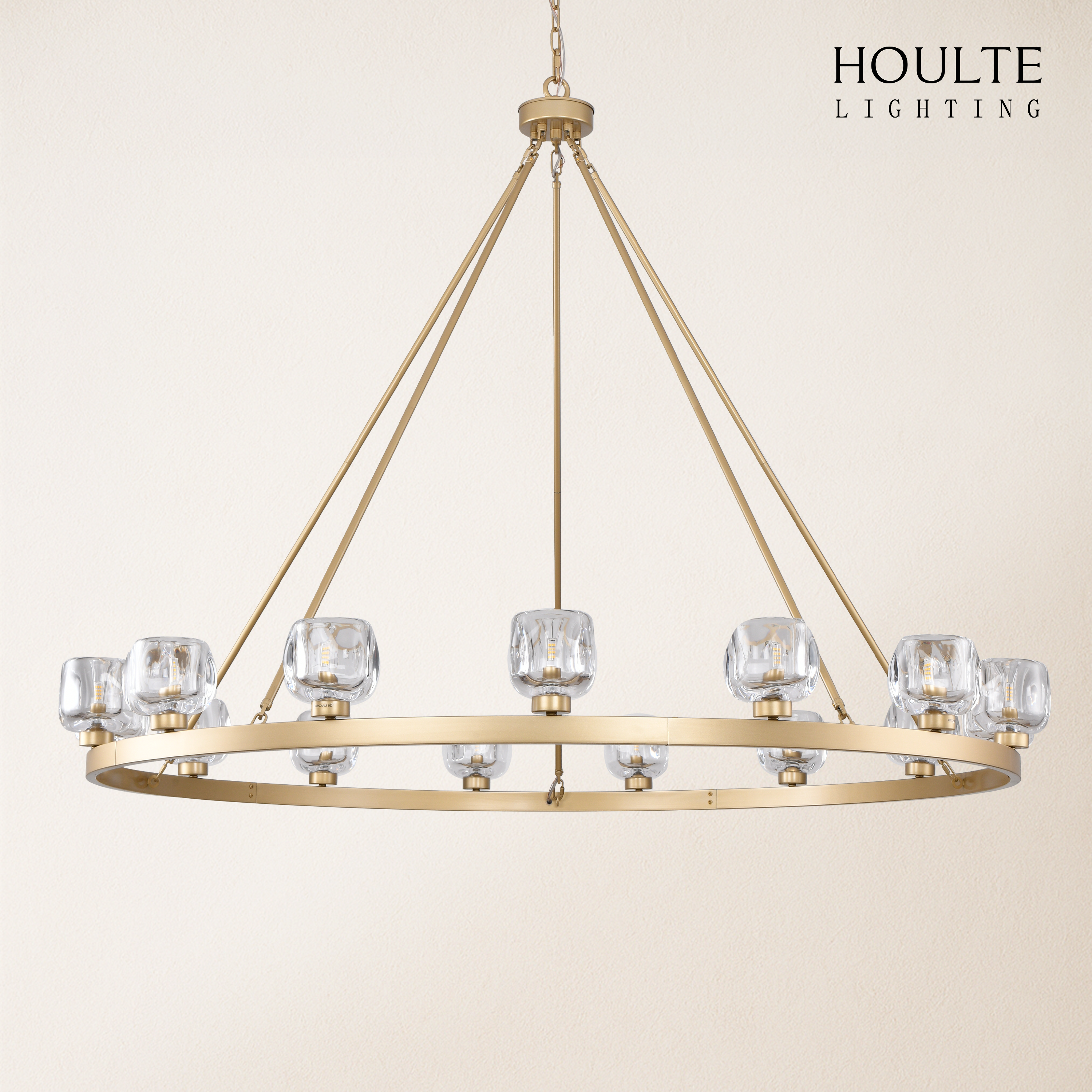 Vellum Round Chandelier 59"D