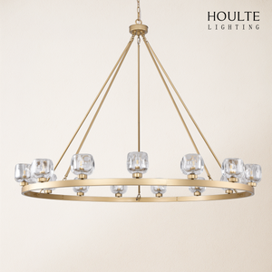 Vellum Crystal Round Chandelier 59