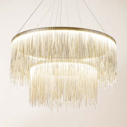 Teresa Cadena Steel Tassel Modern Chandelier 32"W