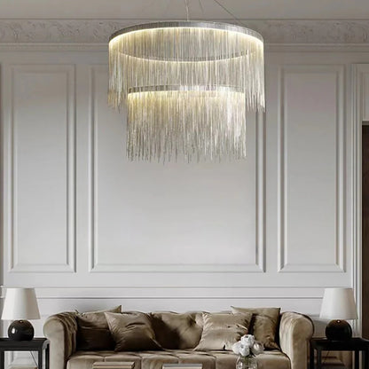 Teresa Cadena Steel Tassel Modern Chandelier 32"W