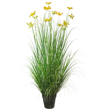 Artificial 18-Head Carrot Flower with Curved Onion Grass Bonsai  170cm H