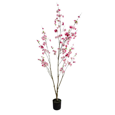 Faux Big Cherry Blossom Tree 73"H