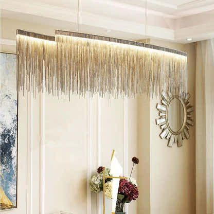 Teresa Cadena Metal Tassel Dining Room Light 47"W