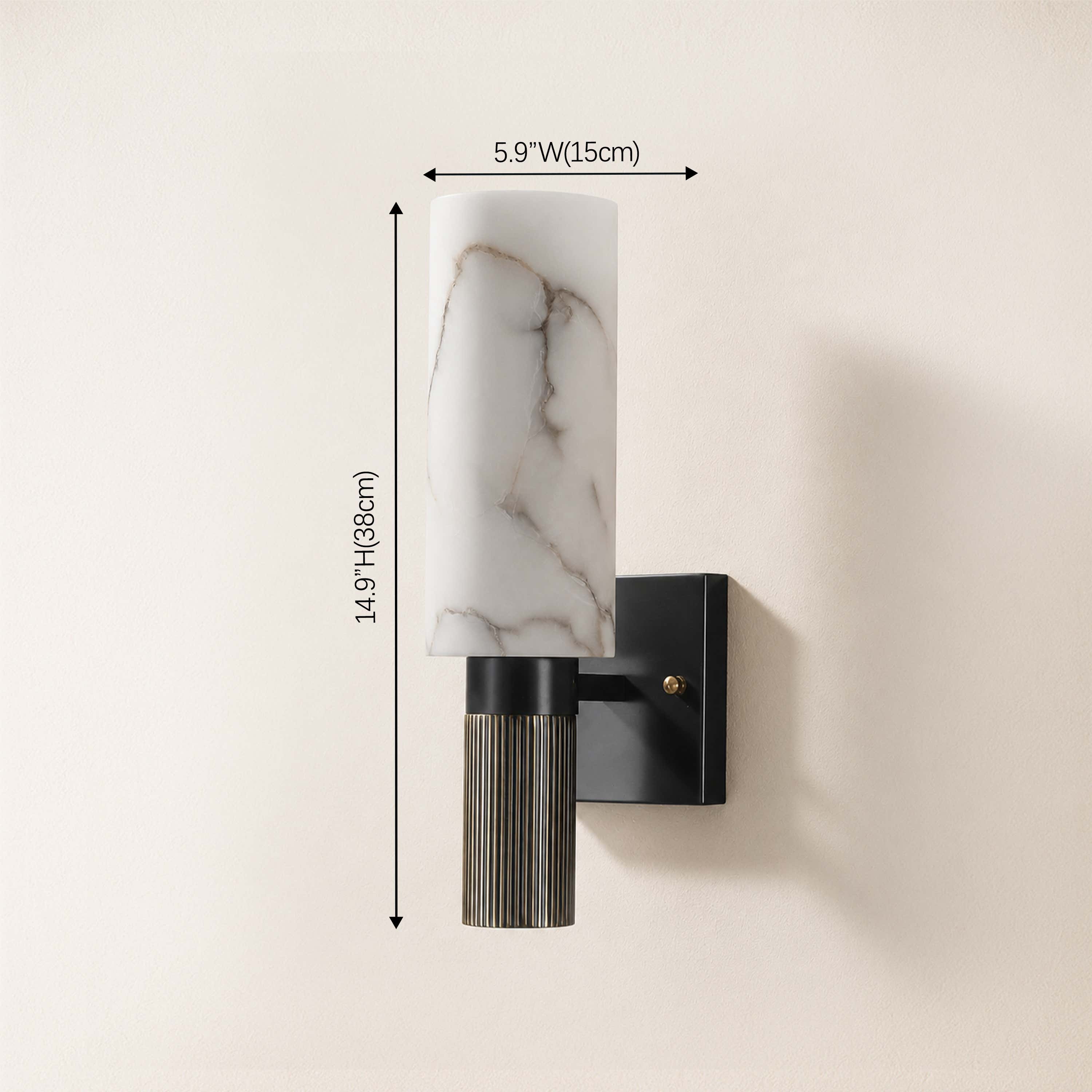 Xelora Alabaster Torch Wall Sconce