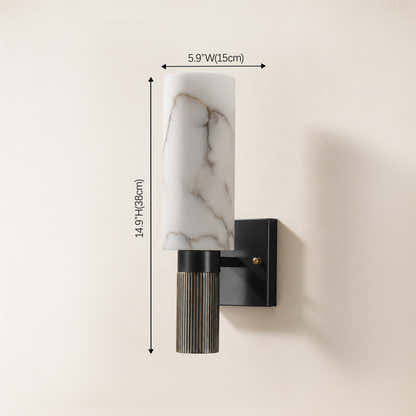 Xelora Alabaster Torch Wall Sconce