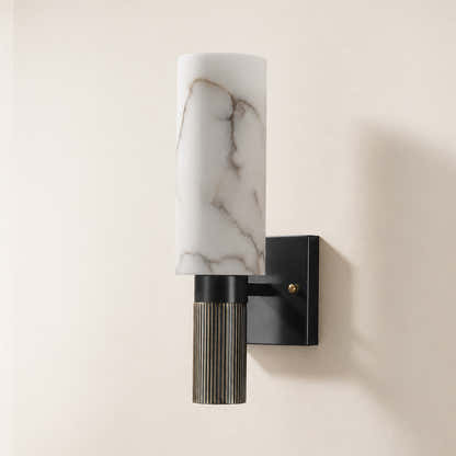Xelora Alabaster Torch Wall Sconce