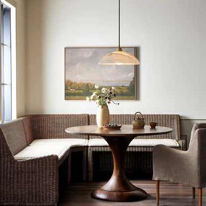 Dadaly Alabaster Modern Small Art Pendant 12"D