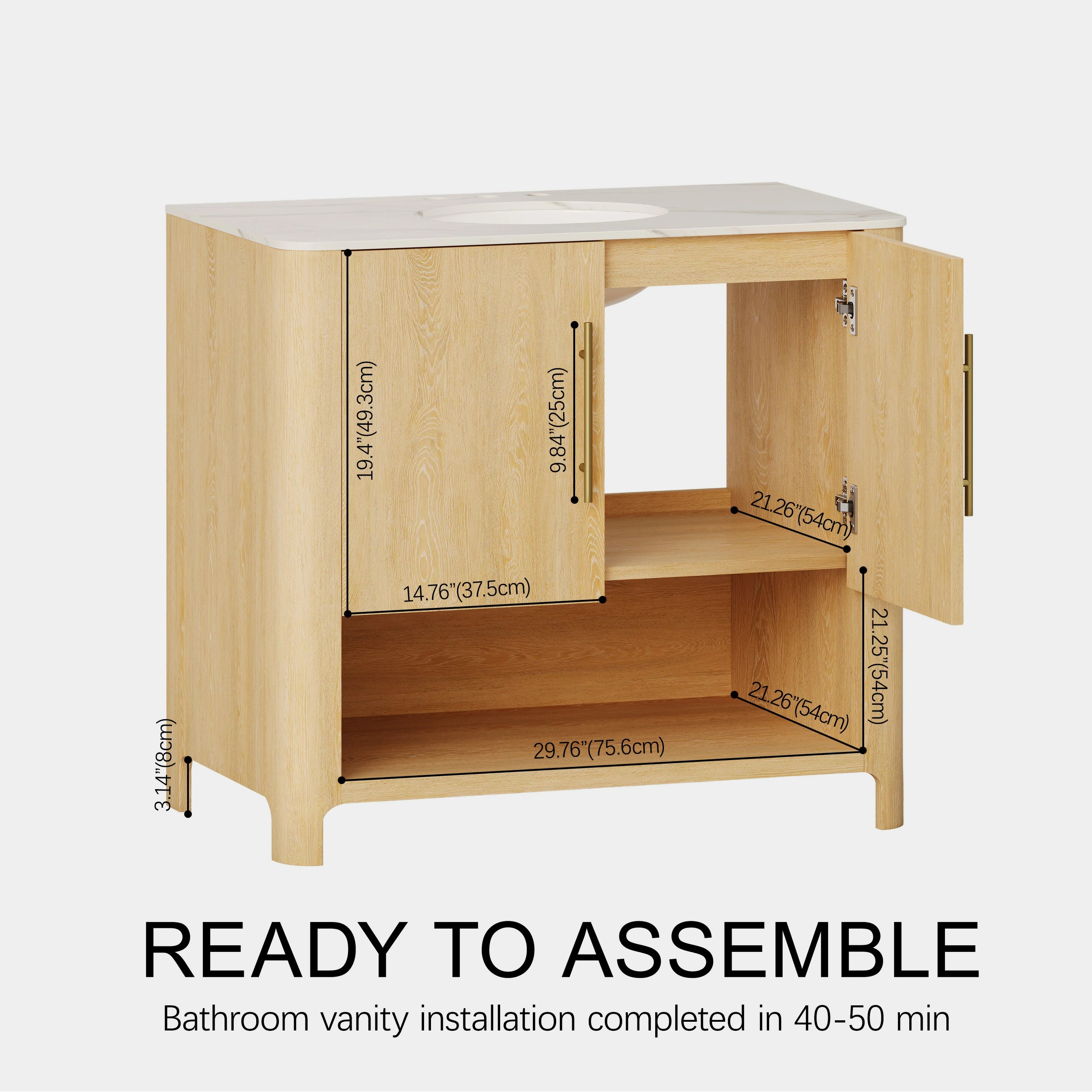 Jude Bathroom Vanity 92cm W