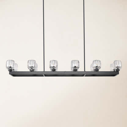 Vellum Rectangular Chandelier 59"W