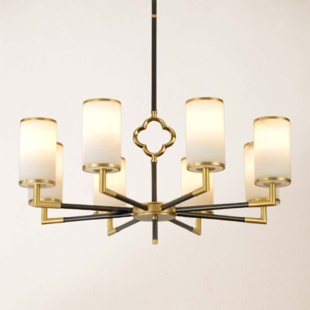 Moral Multi-layer Branda Alabaster Round chandelier 34"D