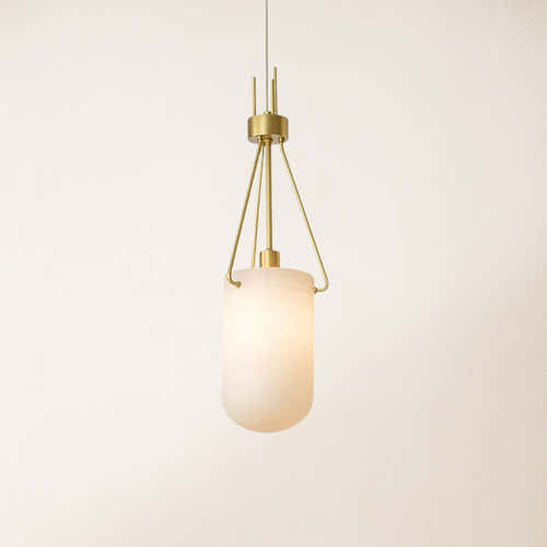 Dadaly Lottia Alabaster Small Art Pendant Light 7"D