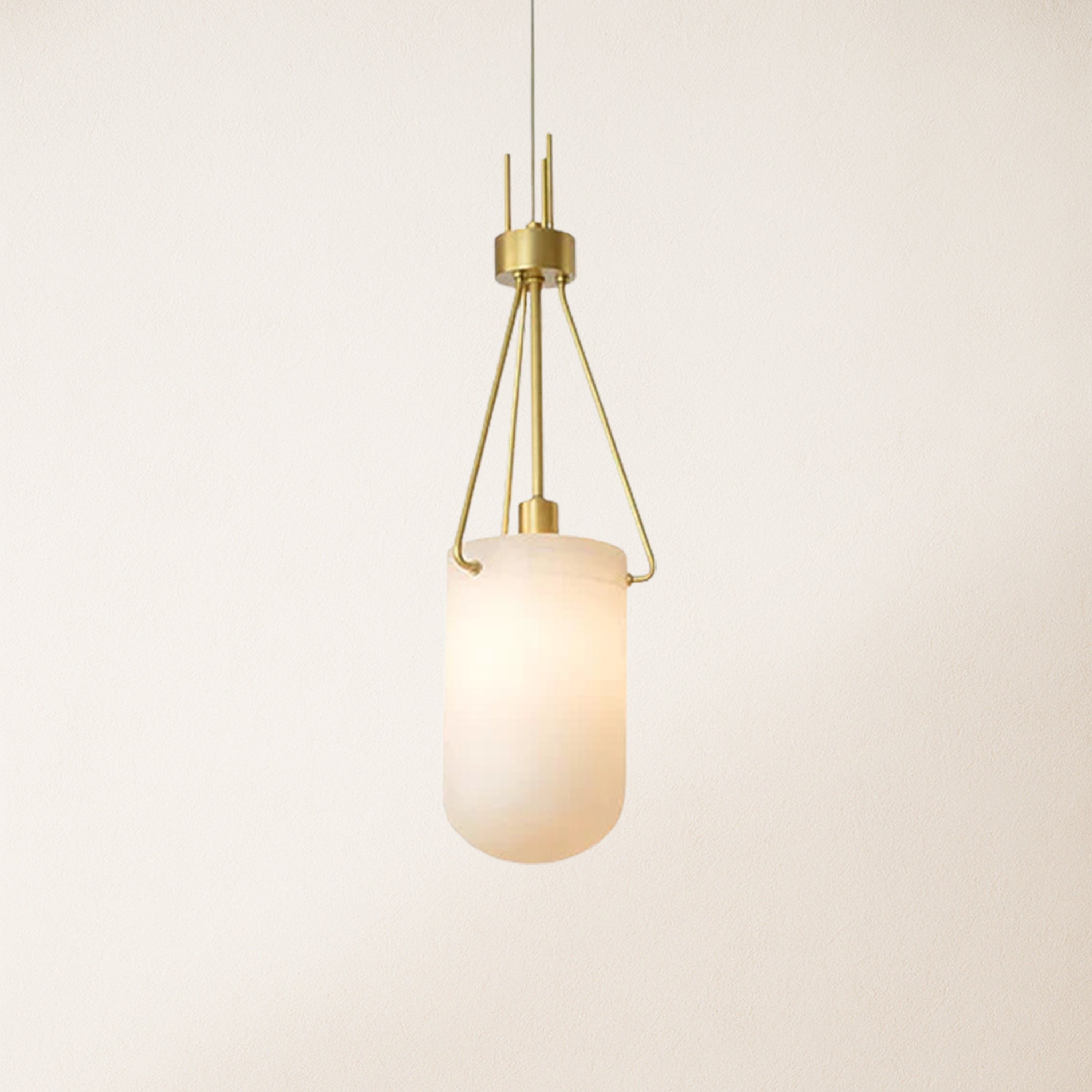 Dadaly Lottia Alabaster Small Art Pendant Light 7"D