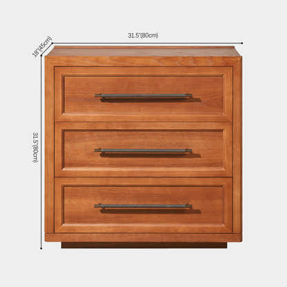 Alvar 32″ Oak 3-Drawer Chest