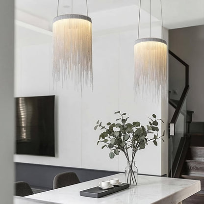 Teresa Cadena Chain Tassel Pendant Light Fixture