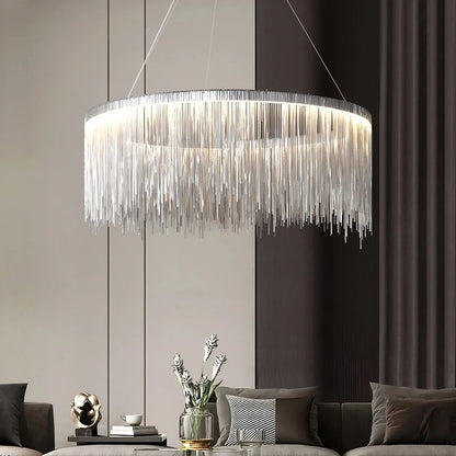 Teresa Cadena Steel Tassel Chandelier