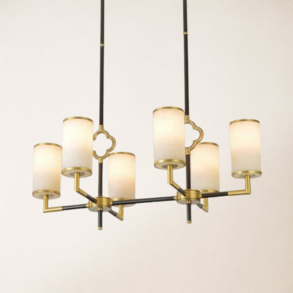 Moral Multi-layer Branda Alabaster Round chandelier 32"W