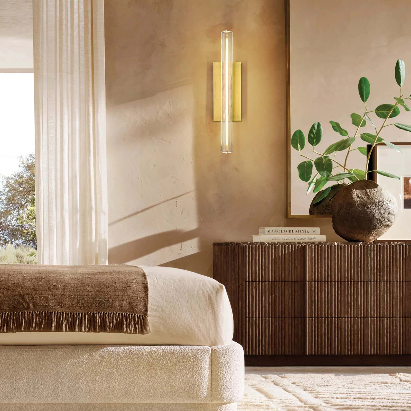 Clara Glow Crystal Single Wall Sconce 19"