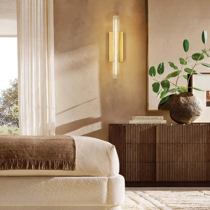 Clara Glow Crystal Single Wall Sconce 19"