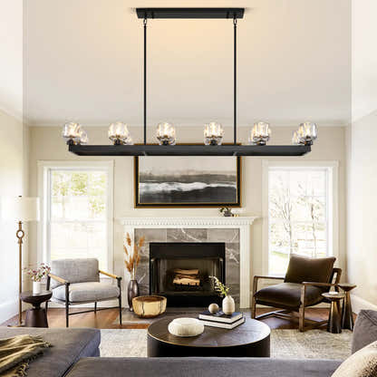 Vellum Rectangular Chandelier 68"W