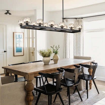 Vellum Rectangular Chandelier 68"W