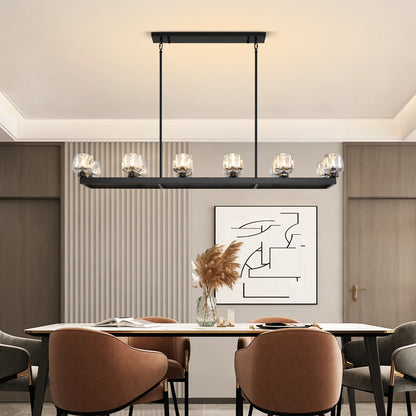 Vellum Rectangular Chandelier 68"