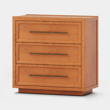 Alvar 32″ Oak 3-Drawer Chest