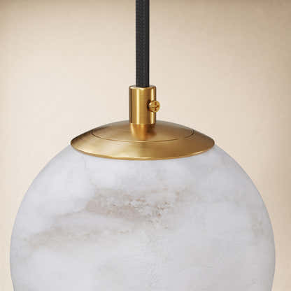 Solindra Resin Alabaster Texture Globe Cascade Chandelier