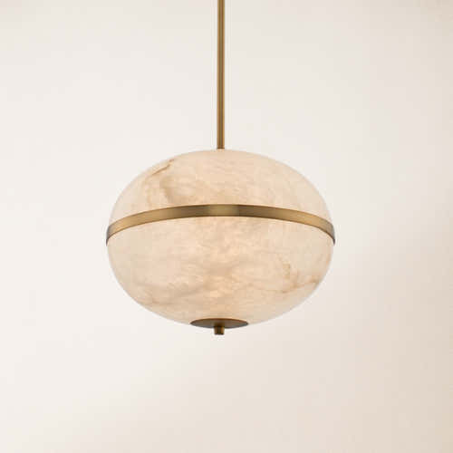 Dadaly Alabaster Small Art Canterbury LED Mini Pendant 16"H