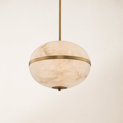 Dadaly Alabaster Small Art Canterbury LED Mini Pendant 16"H