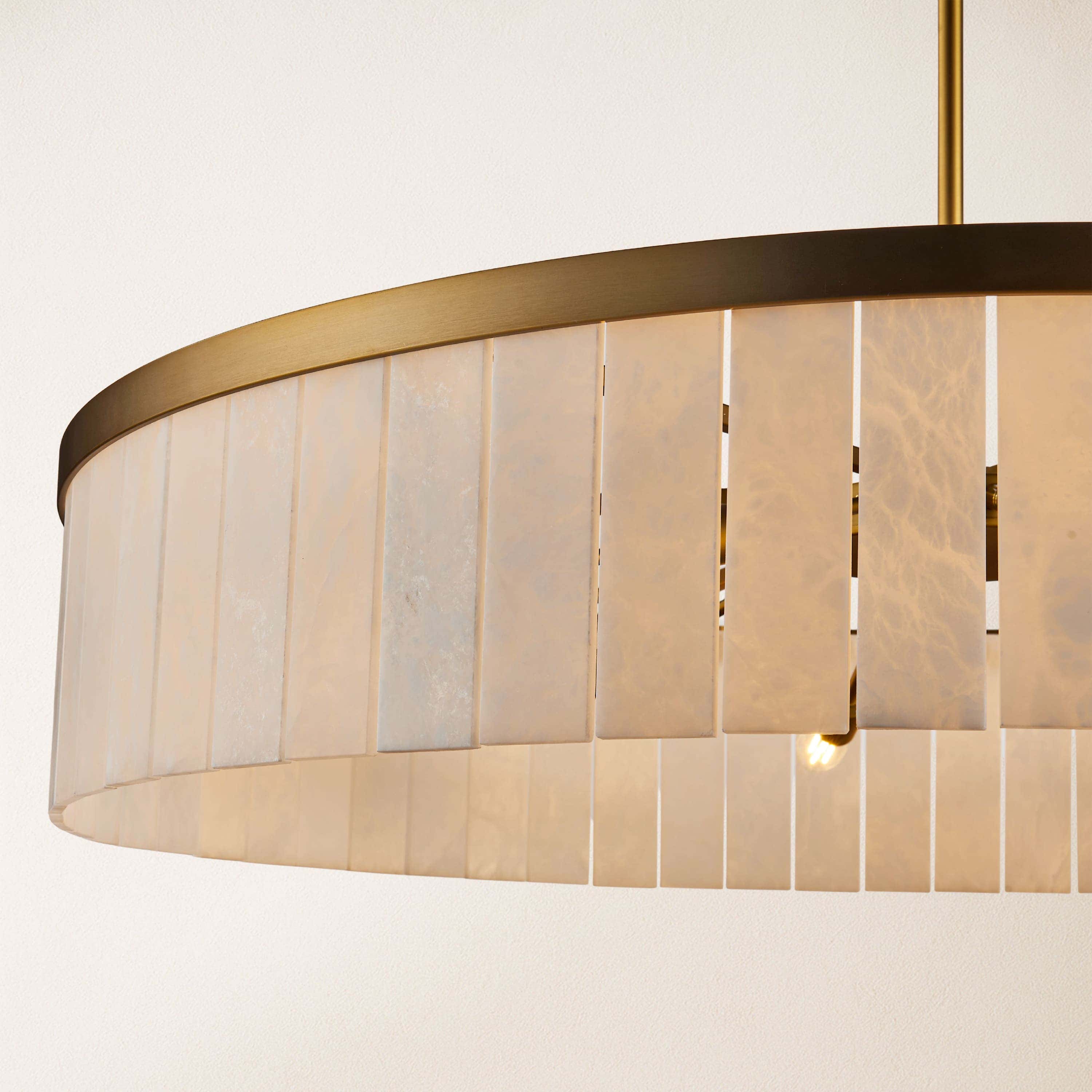 Solmare Alabaster Round Chandelier 41.3"D