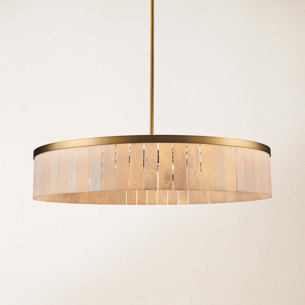 Solmare Alabaster Round Chandelier 41.3"D