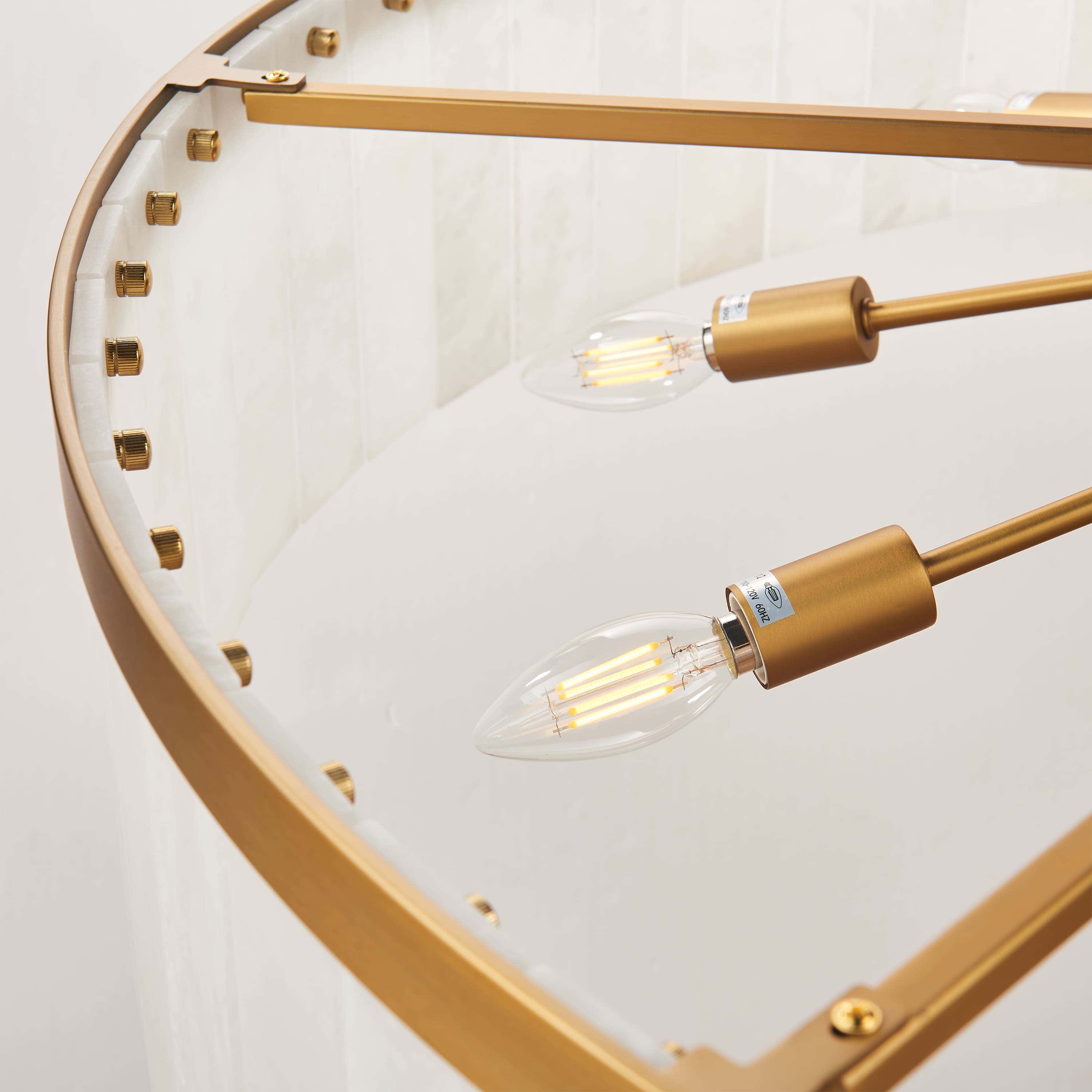 Solmare Alabaster Round Chandelier 41.3"D