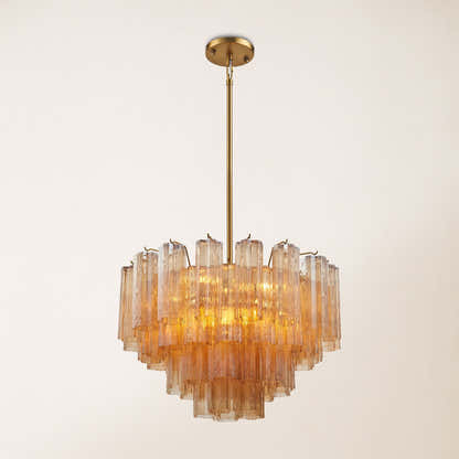 Dawel Glass Round Chandelier 24"D